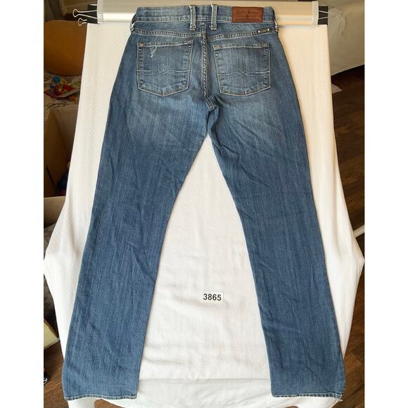 Lucky Brand Women Sofia Straight Jeans size 2 / 26 Blue Mid Rise Ankle - Picture 9 of 10